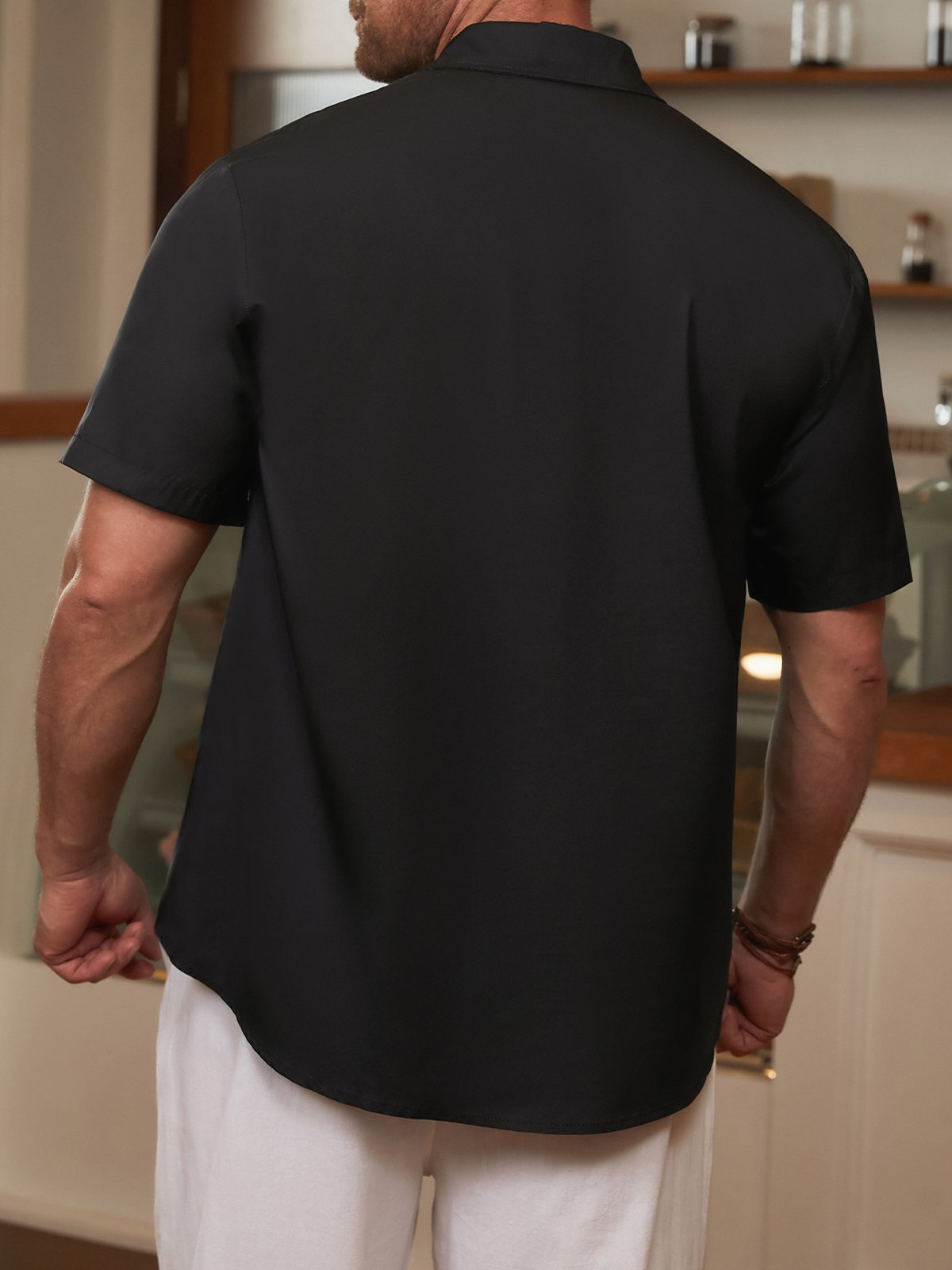 De Hombres Música Estampado Casual Manga Corta Hawaiano Camisa