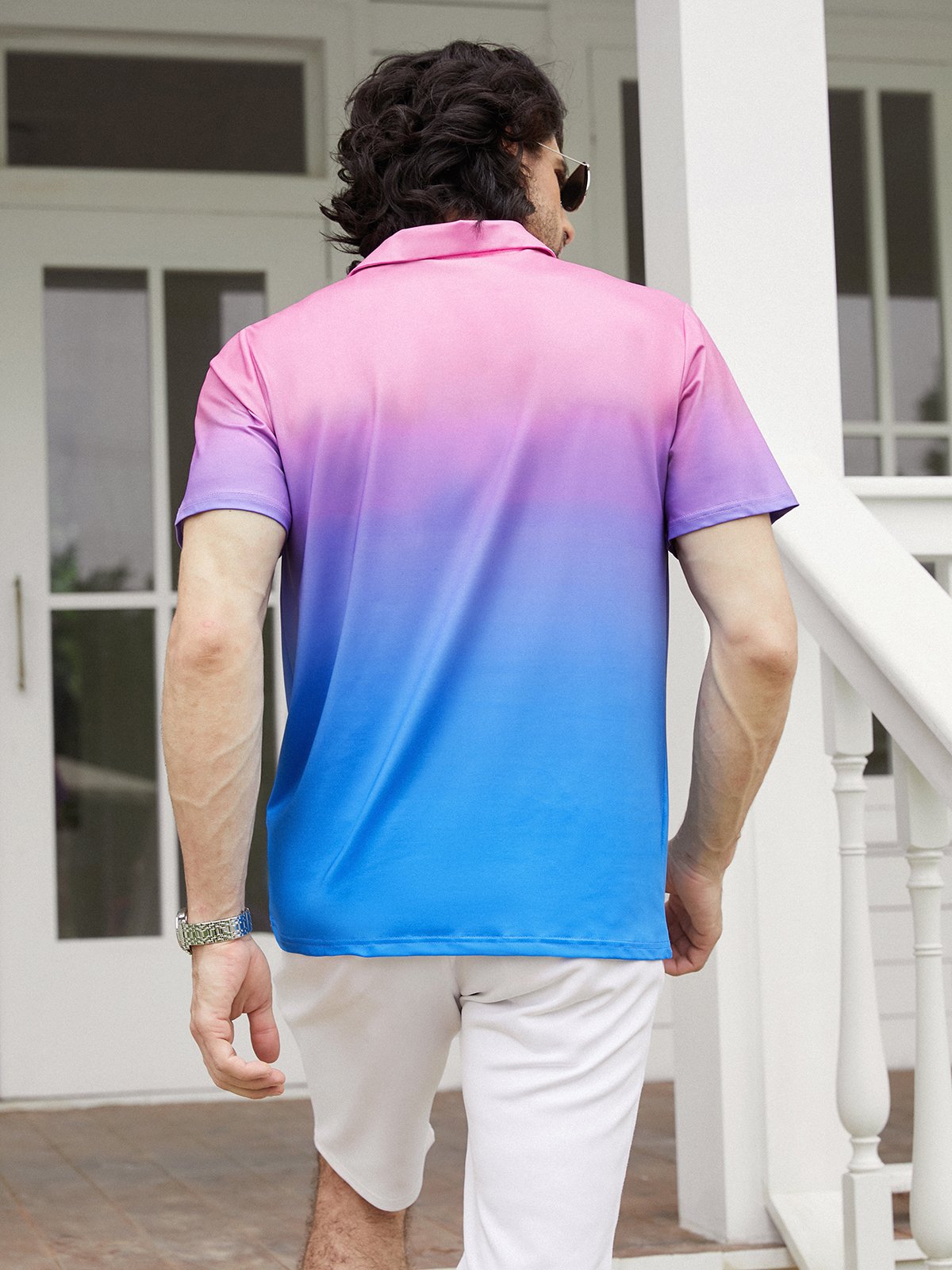 Absorbe la humedad Ombre Piña Golf Polo Camisa