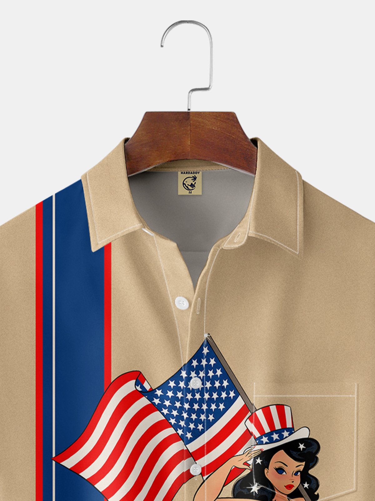 HARDADDY Grande Talla Americano Bolos Camisa By Alice Meow