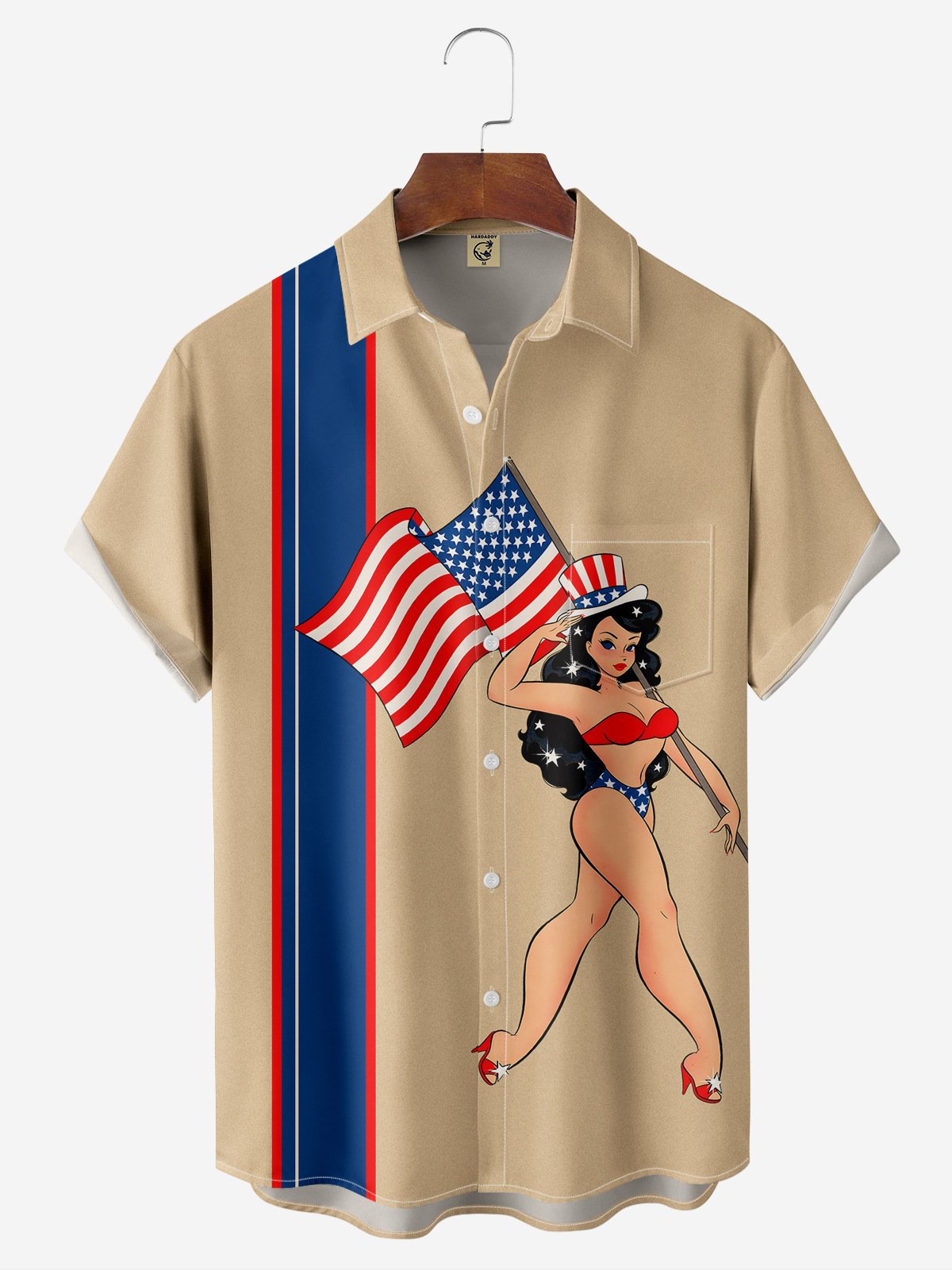 HARDADDY Grande Talla Americano Bolos Camisa By Alice Meow