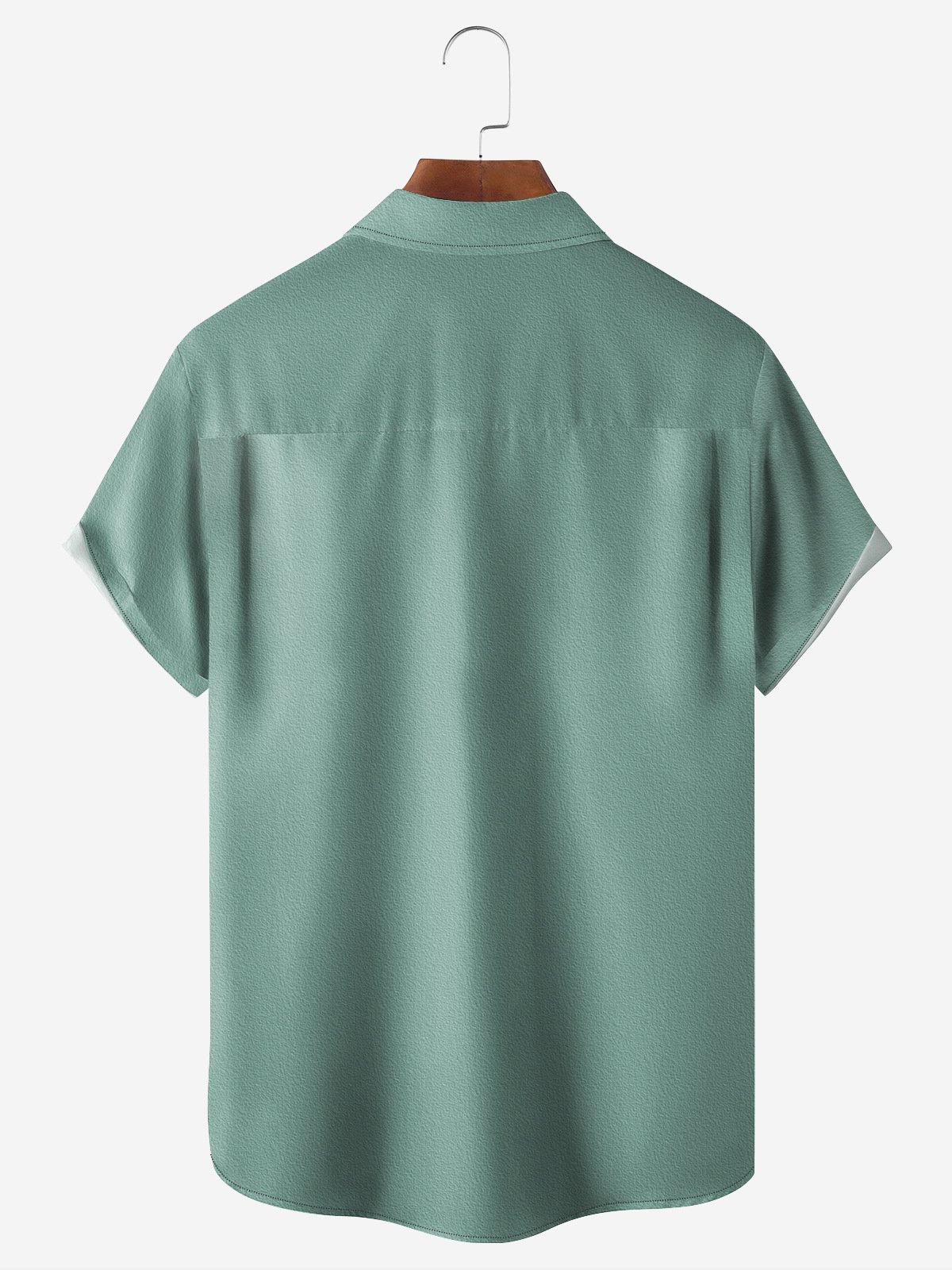 Animal Pecho Bolsillo Manga Corta Bolos Camisa