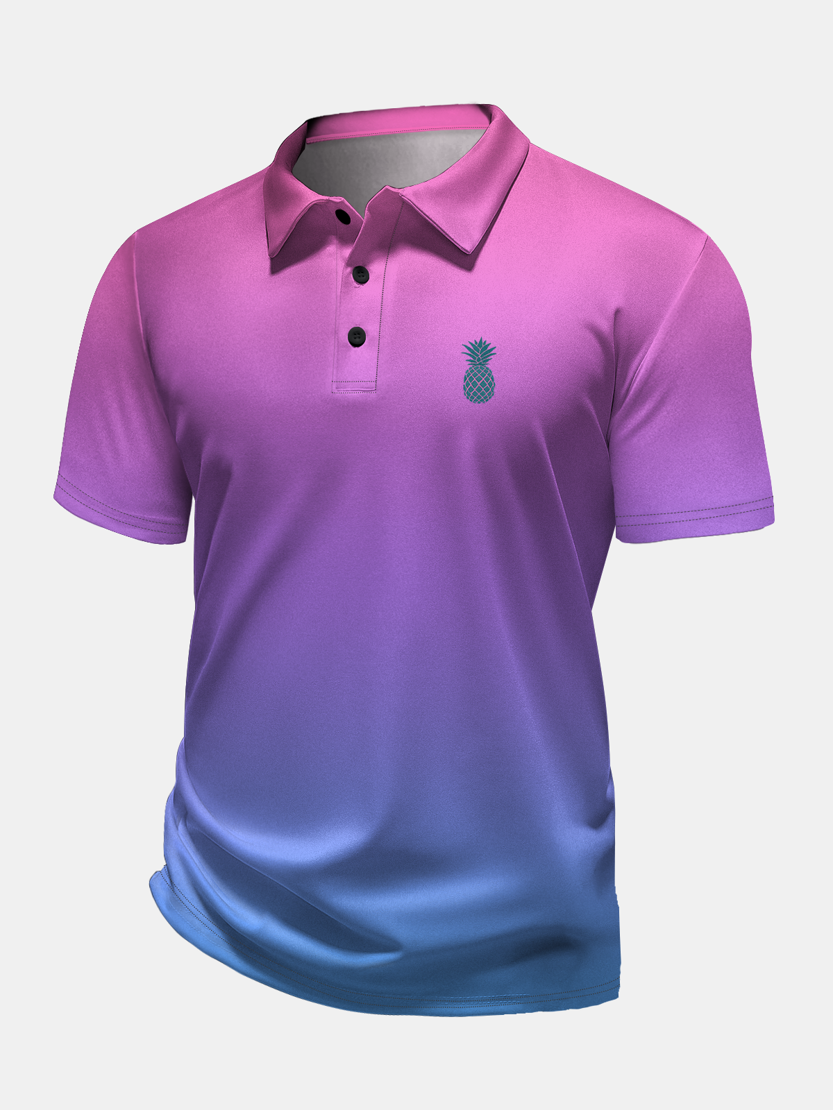 Absorbe la humedad Ombre Piña Golf Polo Camisa