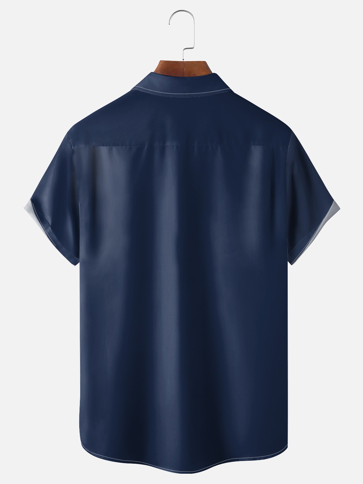 Gato Pecho Bolsillo Manga Corta Bolos Camisa