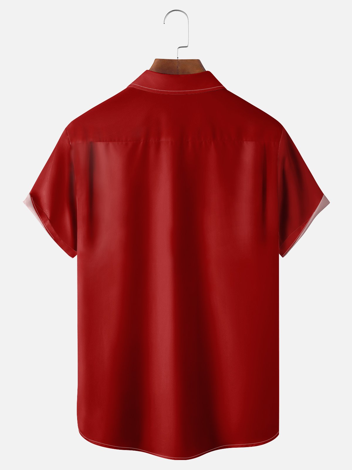 Gato Pecho Bolsillo Manga Corta Bolos Camisa