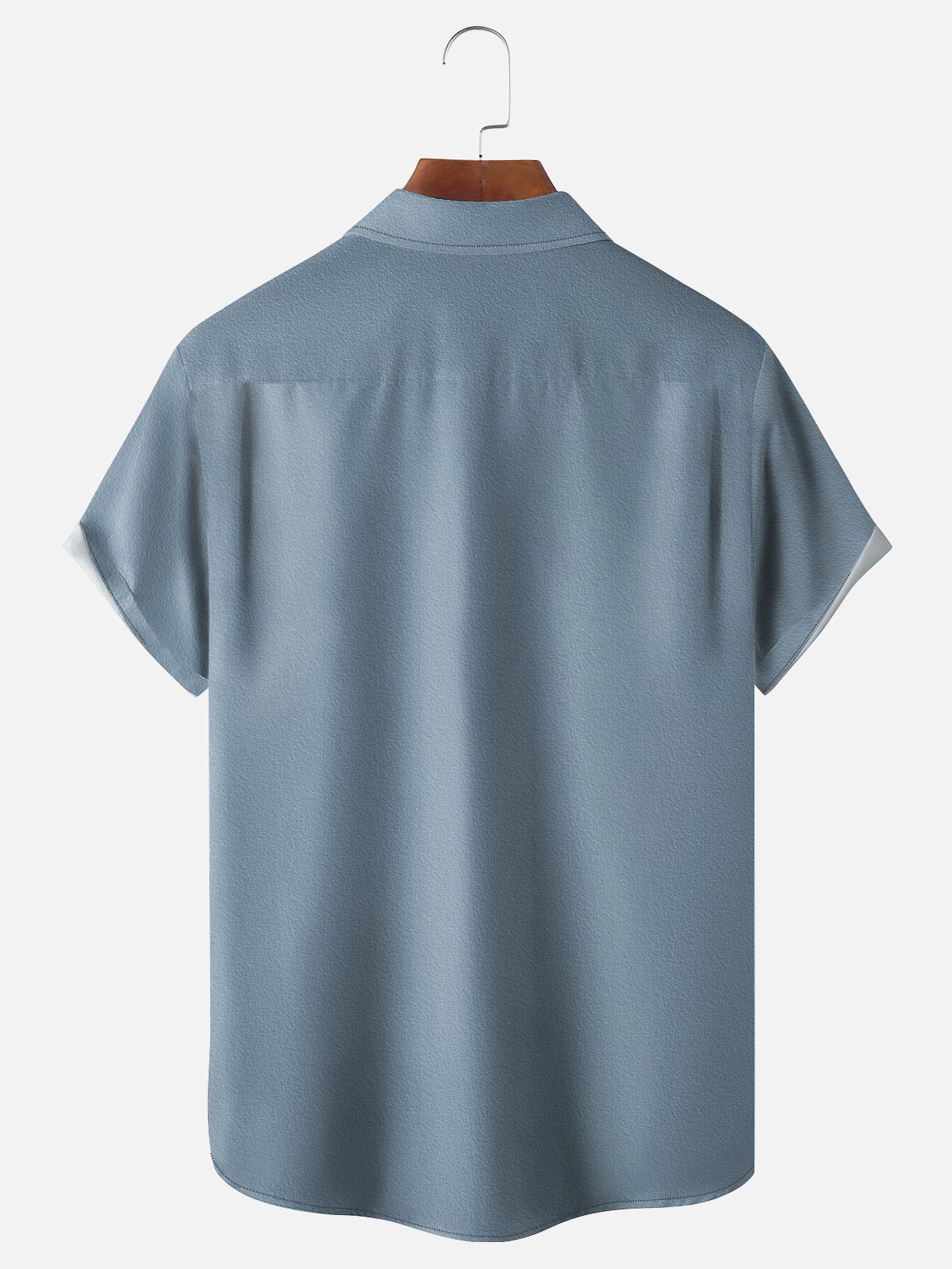 Animal Pecho Bolsillo Manga Corta Bolos Camisa