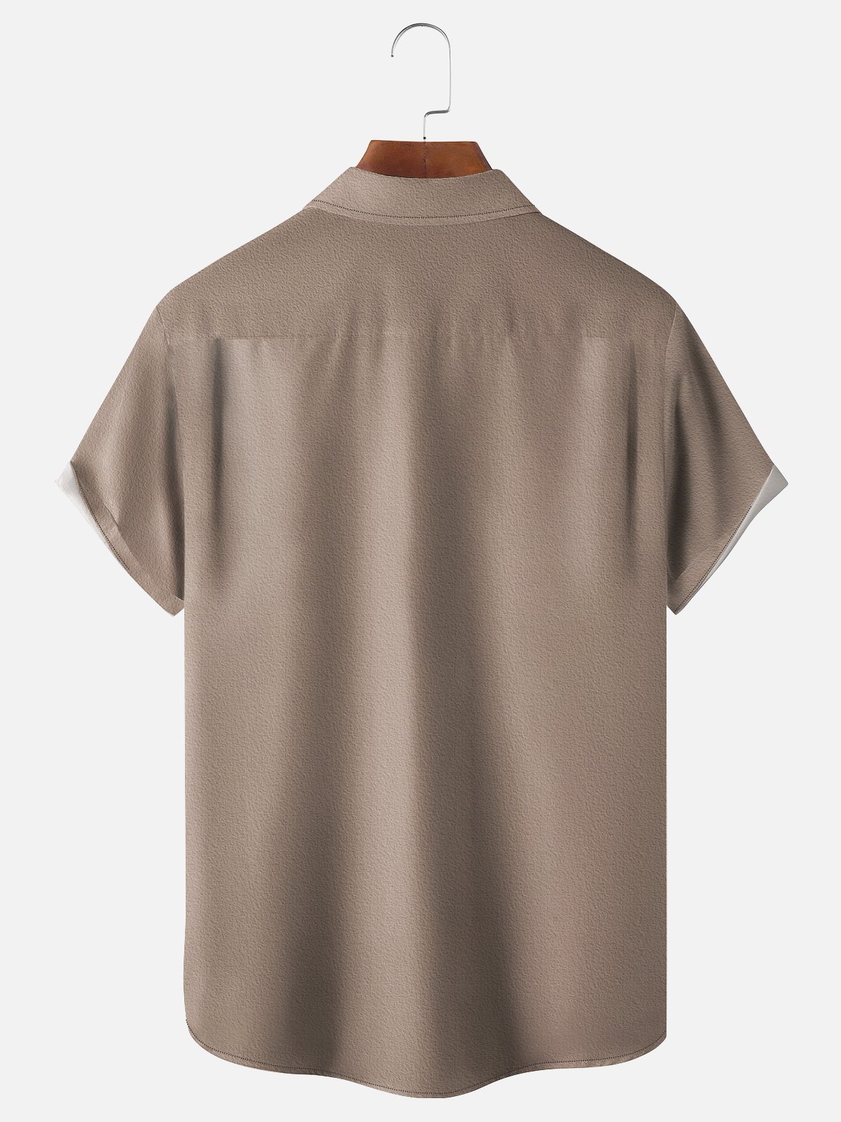 Animal Pecho Bolsillo Manga Corta Bolos Camisa