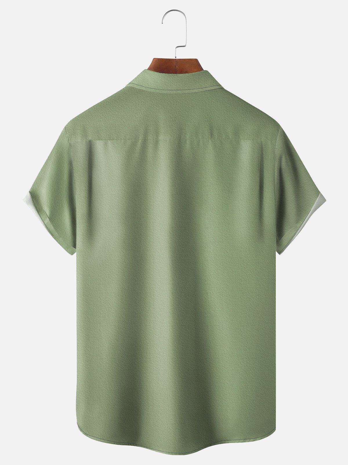 Animal Pecho Bolsillo Manga Corta Bolos Camisa