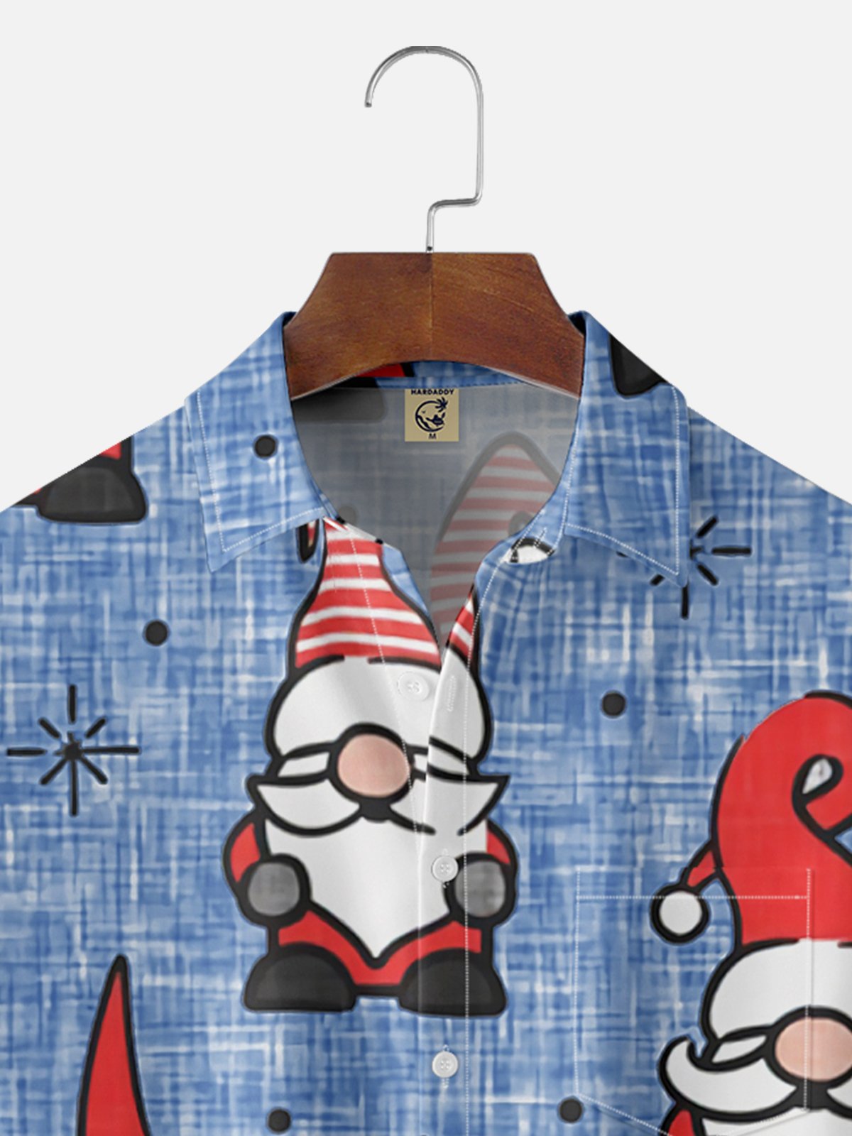 De Hombres Santa Estampado Casual Respirable Manga Corta Camisa