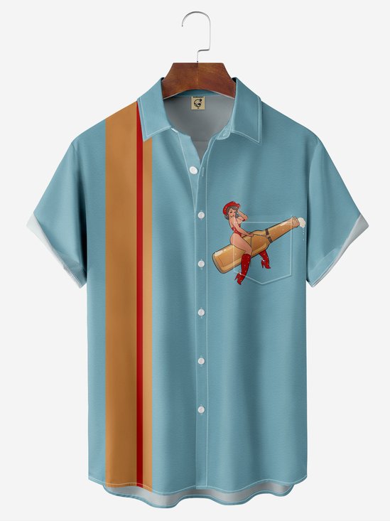 𝑨𝒍𝒊𝒄𝒆 𝑴𝒆𝒐𝒘 XHARDADDY® cerveza Vaquera Bolos Camisa