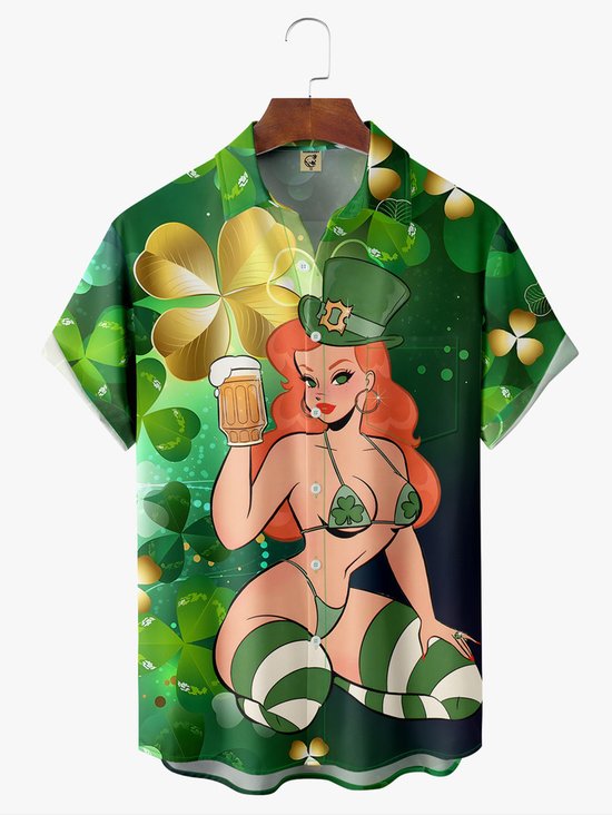 HARDADDY Grande Talla  S t Patricio Camisa By Alice Meow