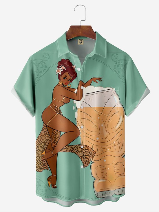 HARDADDY Grande Talla Tiki belleza Camisa By Alice Meow