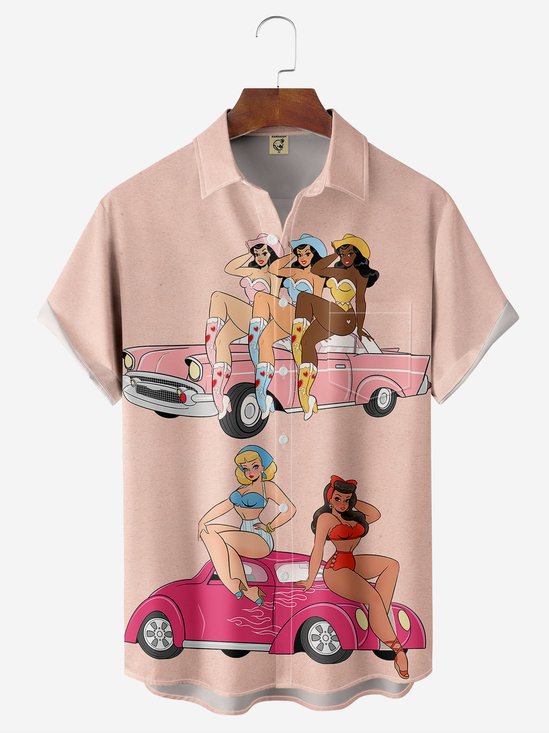 Alicia Miau XHARDADDY® Retro belleza Coche Camisa