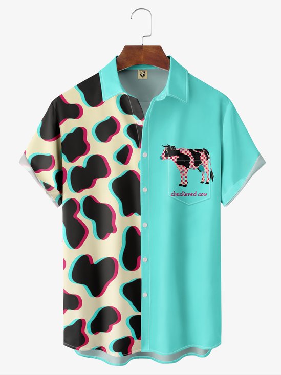 Andreea Dumuta XHARDADDY® Geométrico Retro vaca Camisa