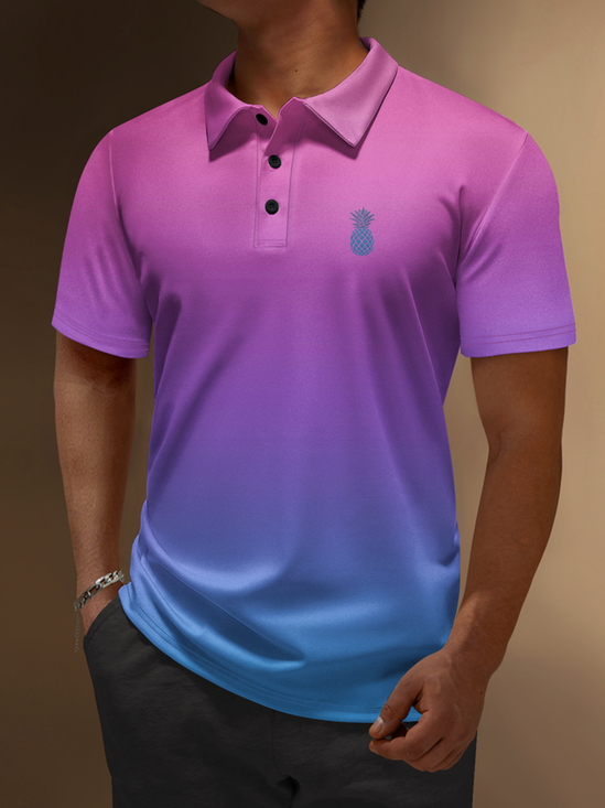 Absorbe la humedad Ombre Piña Golf Polo Camisa