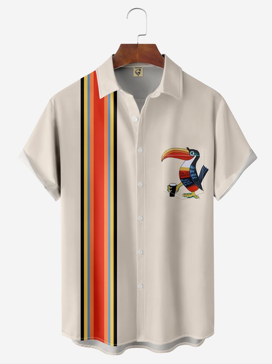 Absorbe la humedad Tucán Pecho Bolsillo Bolos Camisa