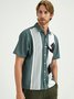 Gato Pecho Bolsillo Manga Corta Bolos Camisa