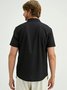 De Hombre Ombre Estampado Frente Botones Suave Respirable Pecho Bolsillo Casual Camisas De Bolos