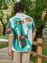 Abstracto Pecho Bolsillo Manga Corta hawaiano Camisa
