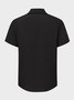De Hombre Ombre Estampado Frente Botones Suave Respirable Pecho Bolsillo Casual Camisas De Bolos