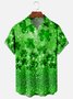 S t. Patrick's día tiburón Pecho Bolsillo Manga Corta Casual Camisa