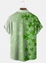S t. Patrick's día Playa Pecho Bolsillo Manga Corta hawaiano Camisa
