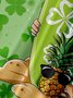S t. Patrick's día Playa Pecho Bolsillo Manga Corta hawaiano Camisa