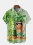 S t. Patrick's día Playa Pecho Bolsillo Manga Corta hawaiano Camisa