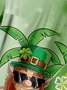 S t. Patrick's día Playa Pecho Bolsillo Manga Corta hawaiano Camisa