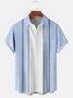 de Hombre Rayas Frente Botones Suave Respirable Pecho Bolsillo Casual Camisas de bolos