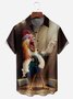 Gallo Pecho Bolsillo Manga Corta Casual Camisa