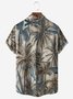 De Hombre Hawaiano Estampado Solapa Pecho Bolsillo Manga Corta Miedoso Camisas Aloha