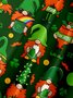S t. Patrick's día Pecho Bolsillo Manga Corta Casual Camisa