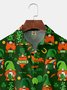 S t. Patrick's día Pecho Bolsillo Manga Corta Casual Camisa