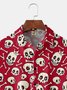 Craneo Pecho Bolsillo Manga Corta hawaiano Camisa