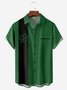 S t. Patrick's día Trébol Pecho Bolsillo Manga Corta Bolos Camisa