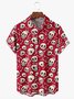 Craneo Pecho Bolsillo Manga Corta hawaiano Camisa