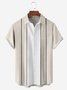 de Hombre Rayas Frente Botones Suave Respirable Pecho Bolsillo Casual Camisas de bolos
