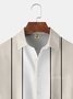 de Hombre Rayas Frente Botones Suave Respirable Pecho Bolsillo Casual Camisas de bolos