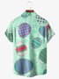 Pascua de Resurrección Huevos Pecho Bolsillo Manga Corta Casual Camisa