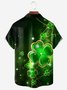 S t. Patrick's día Pecho Bolsillo Manga Corta Casual Camisa