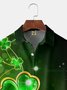S t. Patrick's día Pecho Bolsillo Manga Corta Casual Camisa