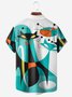 Abstracto Pecho Bolsillo Manga Corta hawaiano Camisa