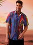 de hombres Casual Gradiente Estampado Frente Botón Suave Respirable Pecho Bolsillo Casual hawaiano Camisa