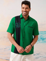 S t. Patrick's día Trébol Pecho Bolsillo Manga Corta Bolos Camisa