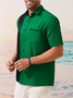 S t. Patrick's día Trébol Pecho Bolsillo Manga Corta Bolos Camisa