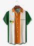 Camisa De Hombre S T Patricio Día Trébol Estampado Casual Respirable Manga Corta Hawaiano