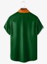 Camisa De Hombre S T Patricio Día Trébol Estampado Casual Respirable Manga Corta Hawaiano