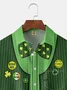 S t. Patrick's día Pecho Bolsillo Manga Corta Casual Camisa