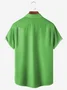 S t. Patrick's día Pecho Bolsillo Manga Corta Casual Camisa