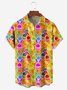 Dibujos animados Pascua de Resurrección Huevo Pecho Bolsillo Manga Corta Casual Camisa